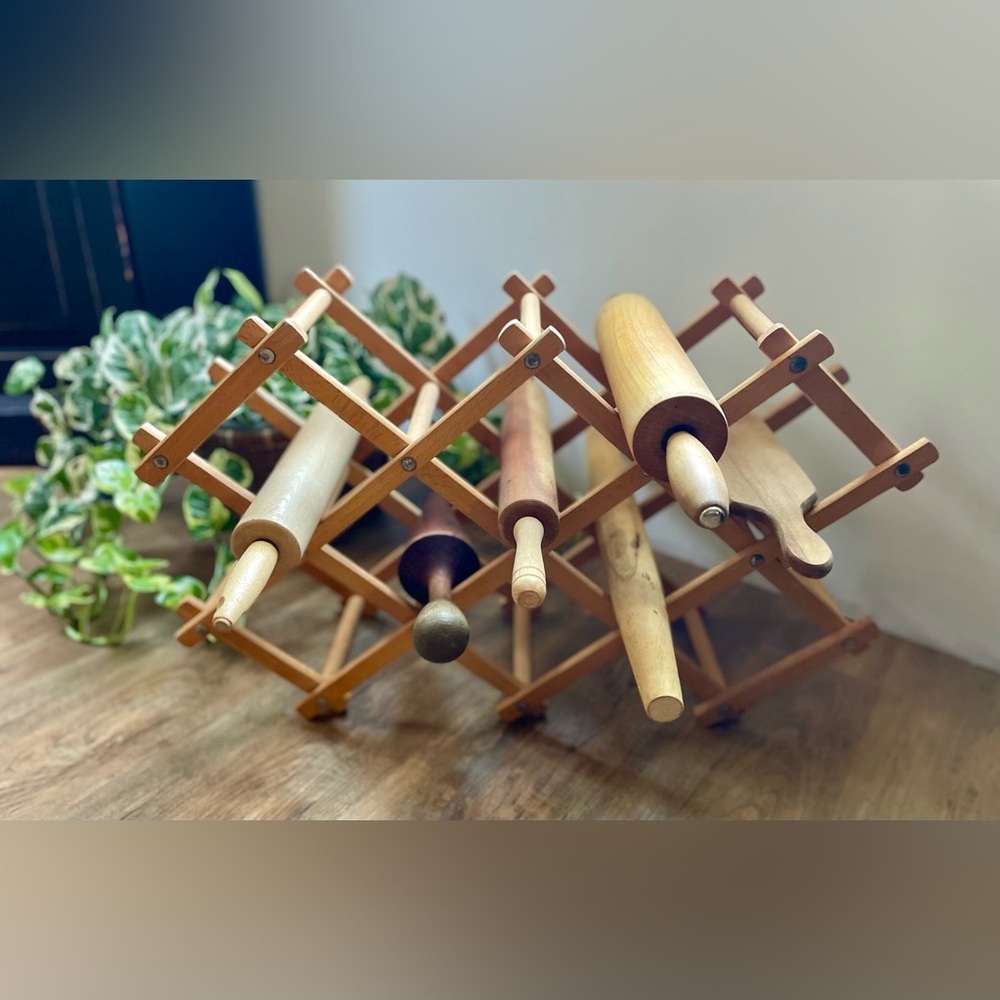 WOODEN COLLAPSIBLE WINE RACK STORAGE RACK - Picture 6 of 7